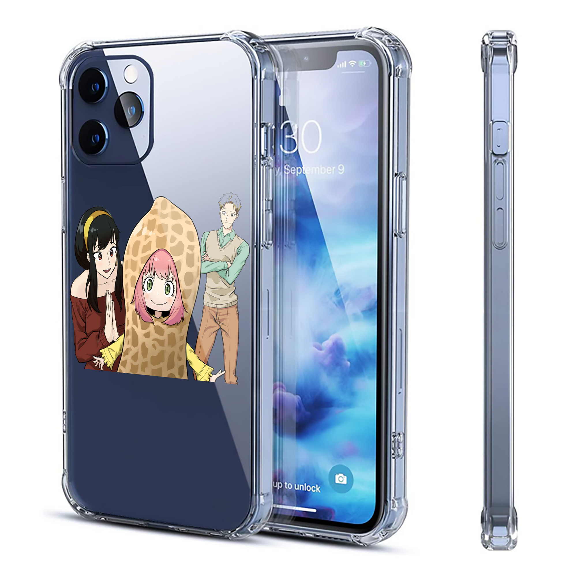 （画像用） SPY×FAMILY间谍家家酒 【iPhone 12シリーズ対応】透明スマホケース（クリアソフトケース）